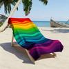 Rainbow Wavy Tapestry Flat Print Colorful Beach Towel for Pride Party Bedroom Living Room Decor Aesthetic Wall Hanging