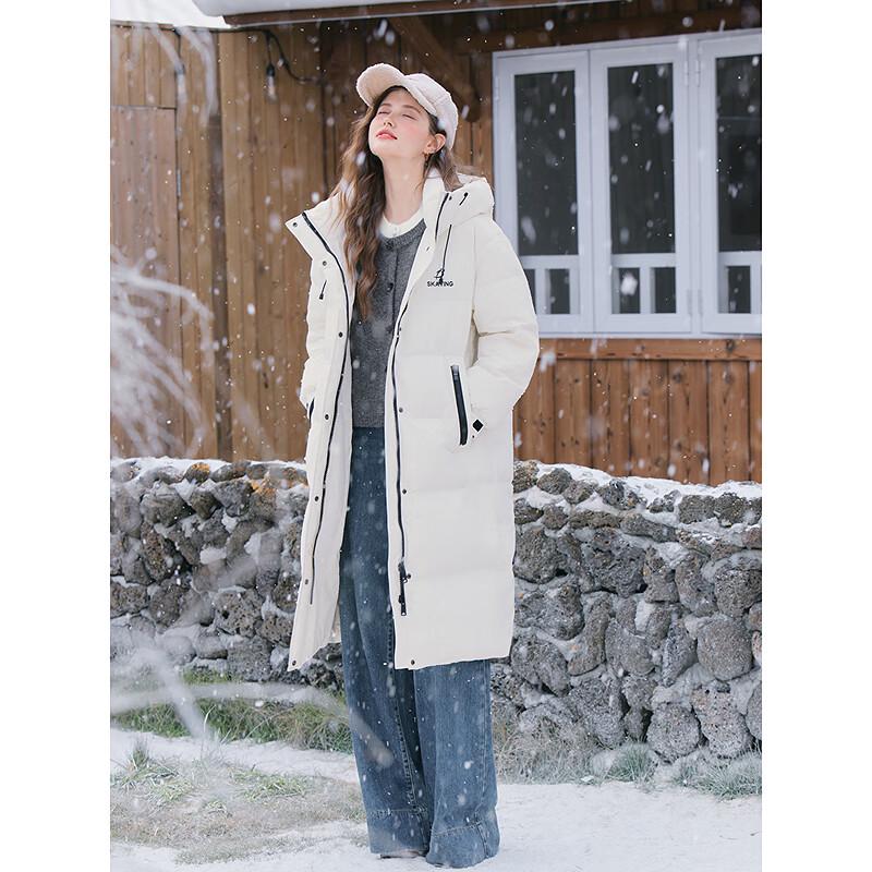 Betu Women's 2025 Winter Trendy Thickened Long Hooded Down Jacket