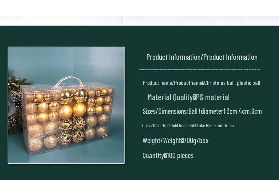 100pcs Custom Christmas Tree Ornaments: Glittery Hollow Ball Set