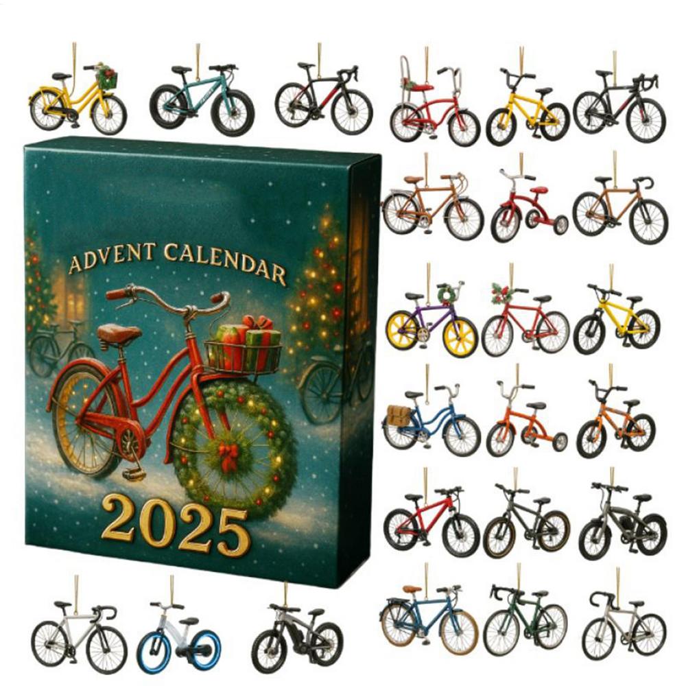 

Countdown Calendar Acrylic Festive 2D Decor 24 Days Bike Countdown Set for Festival Party Gathering Activities Holiday Kids Men L