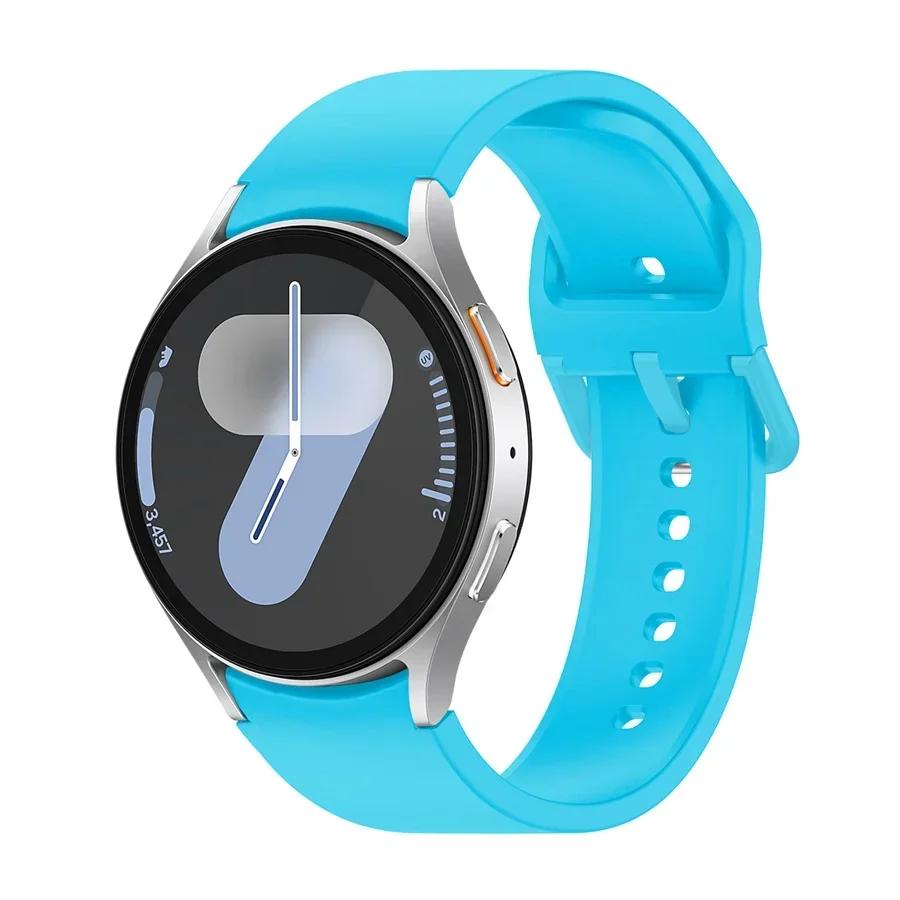 Silicone Strap For Samsung Galaxy Watch 7 6 5 4 44mm 40mm 5 45mm 20mm Bracelet Galaxy Watch6 4 Classic 47mm 43mm 46mm 42mm Band