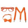 Costume Cosplay da Macchinista di Treno per Adulti e Bambini Travestimento per Bambini Cinturino Arancione Papillon Cappello Accessori per Halloween Carnevale