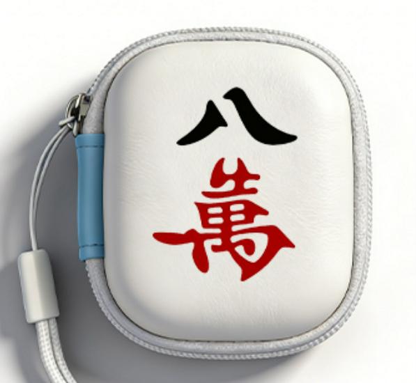 Custodia Zippata con Comparto di Ricarica per Auricolari Bluetooth