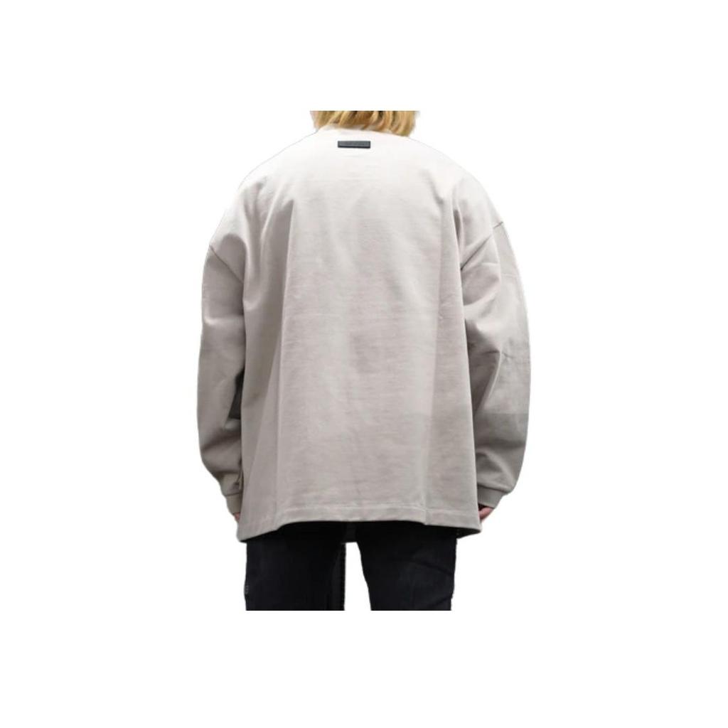 Fear of God Essentials Heavy Jersey Long-Sleeve T-Shirt Seal Men Tops Grey 125SP242015F