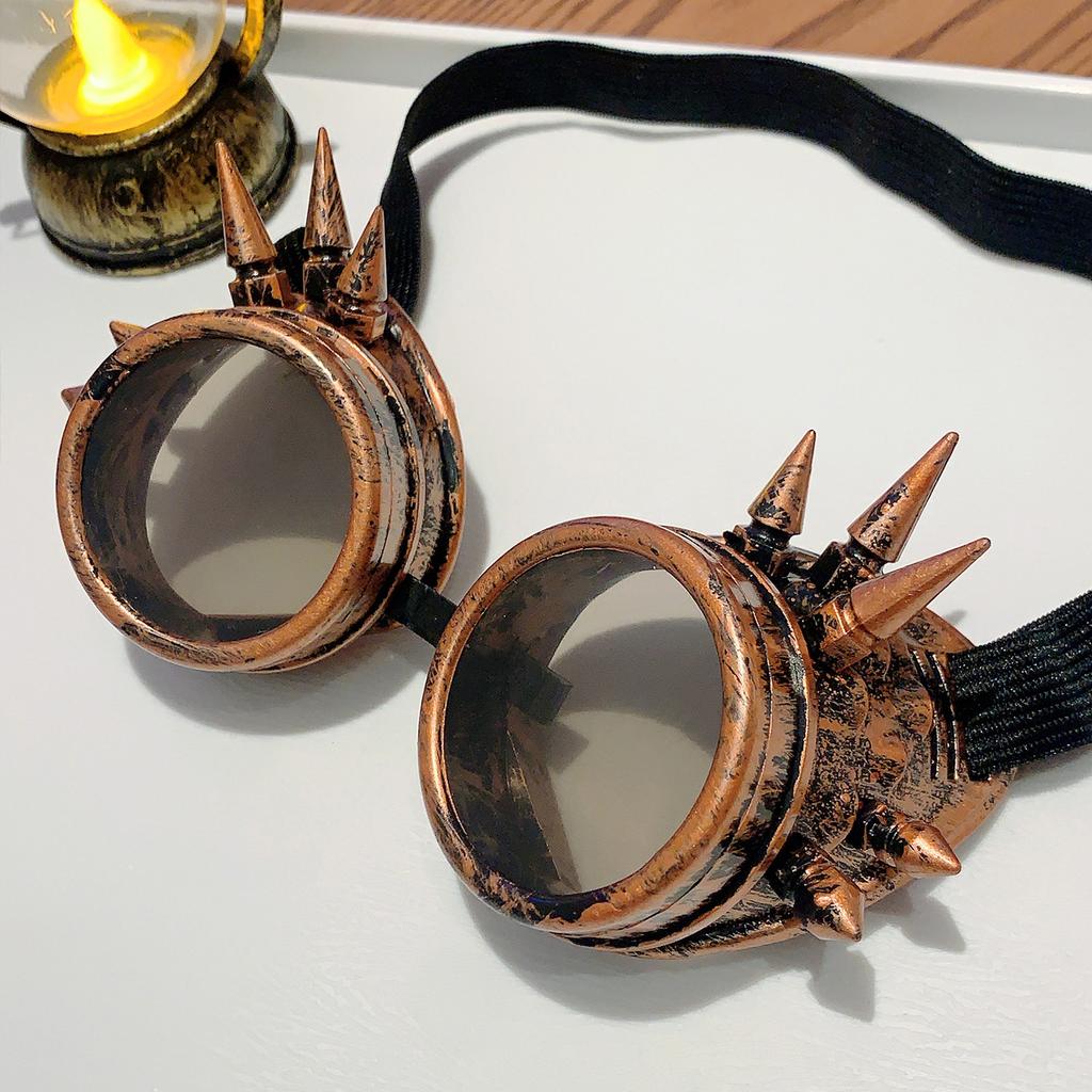 New Halloween Costume Retro Punk Steam Glasses Party Holiday Colsplay Decoration Props Women‘s Glasses Men‘s Glasses