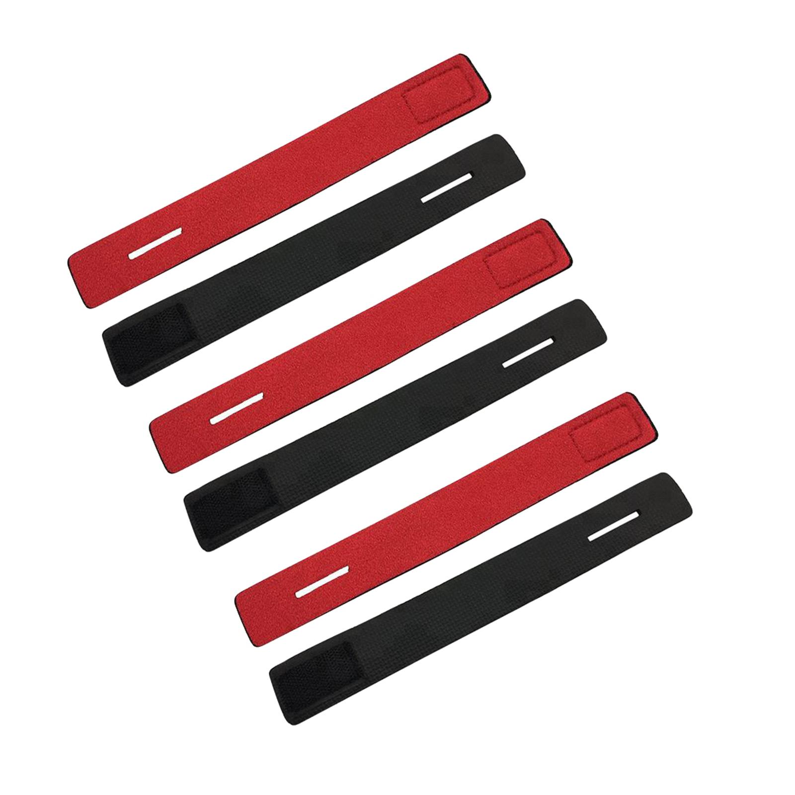 

6Pcs Fishing Rod Straps Adjustable Fishing Rod Ties Fishing Rod Belt Stretchy Fishing Rod Wrap Strap Elastic Rod Ties красный