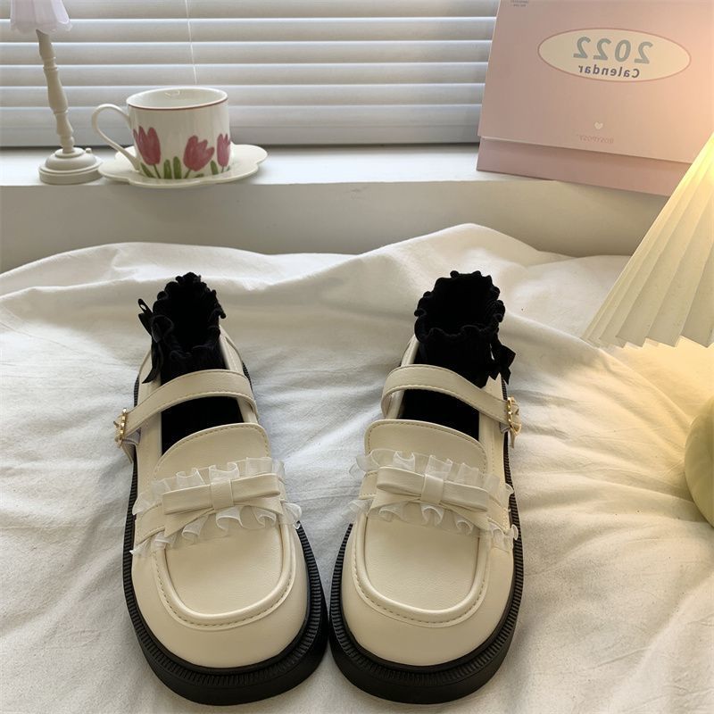 Platform British Black Small Leather Shoes Women's Shoes New Shallow Mouth Mary Jane Shoes