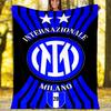 FC Inter Milan Logo Printed Throw Blanket—soft,warm;versatile Blanket for All Seasons—perfect As &air-conditioning Throw,nap Blanket