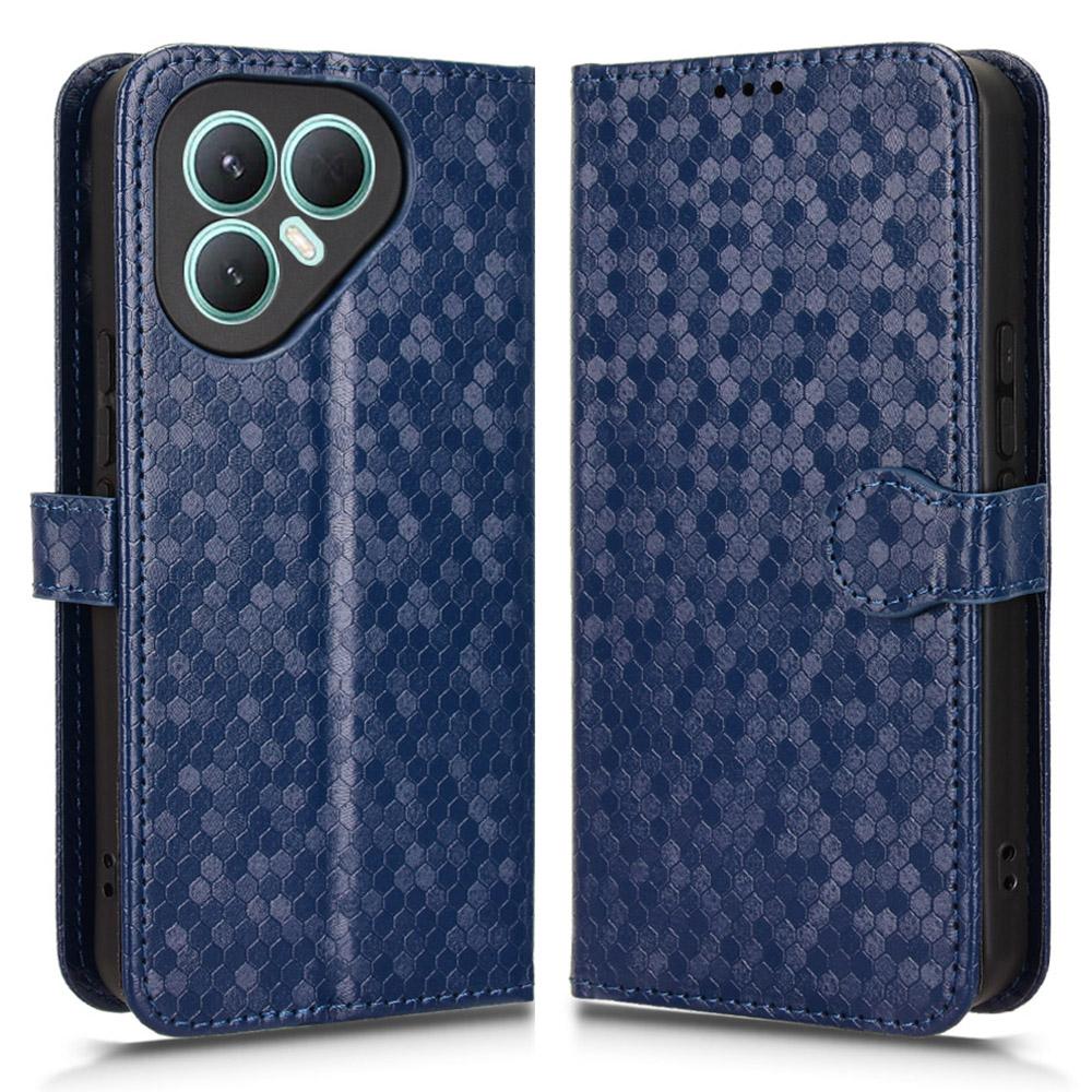 For TECNO Pova 7 Pro 5G Wallet Case Dot Pattern Imprint PU Leather Phone Cover with Wrist Strap