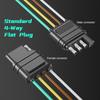 4 Pin Trailer Connector Harness Extension 80 Inch, 16AWG 4 Way Trailer Plug Flat Wire Extender, Male To Female Trailer Light Connector For Hitch,