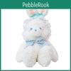 Plush Rabbit Bear Doll With Lace And Checkered Bow Decor For Girls Kids Birthday Gift And Sleep Support