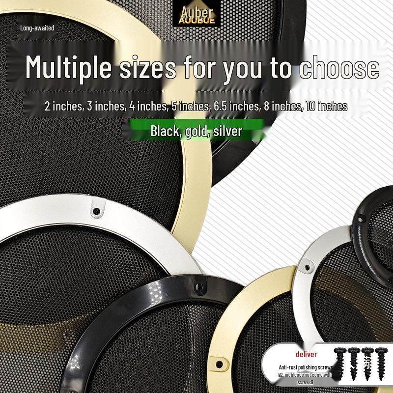 Speaker Grille Metal Mesh Dustproof Covers: 2-10 Inch Sizes for Car Speakers