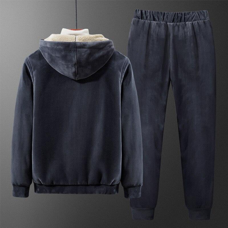 Tute da uomo Set sportivi Set invernale caldo e spesso in due pezzi