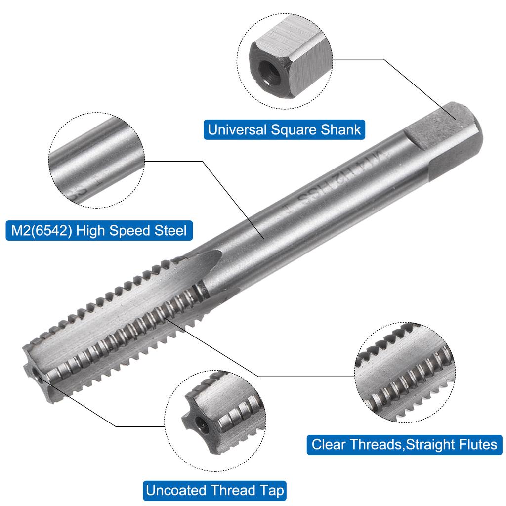 3pcs Thread Tap HSS 6542 Hand Tap Set Taper/Plug/Bottom Thread Screw Taps Tapping Tools 1/4-20 1/2-13 UNC M3 M4 M5 M6 M8 M10 M12