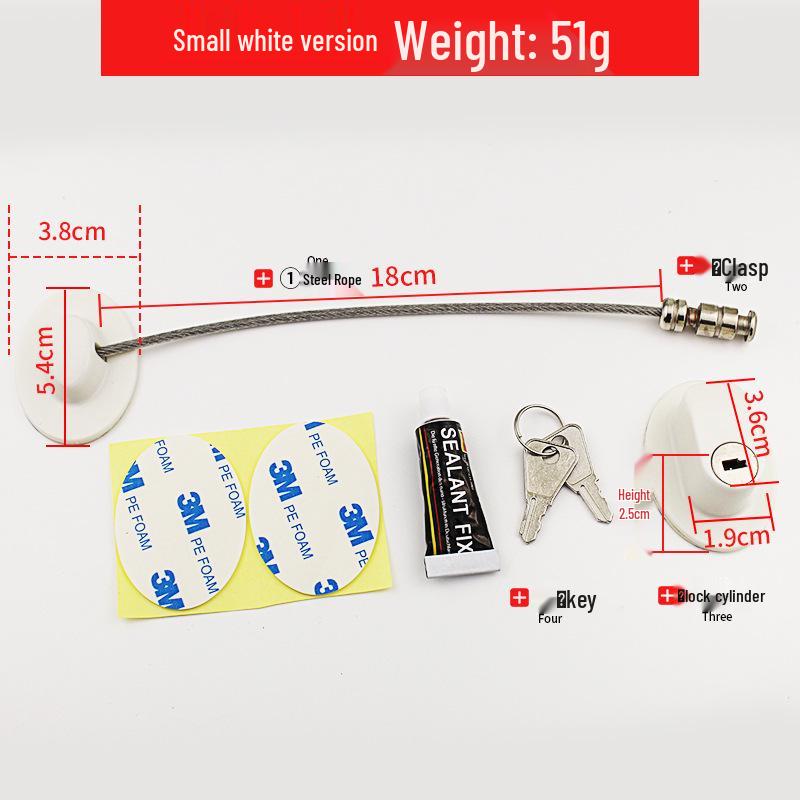 Child Safety Window and Refrigerator Lock - Anti-Fall Restrictor and Cabinet Door Positioner