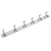 6 Hooks Bathroom Towel Hanger Kitchen Stainless Steel Hook Frame Storage Rack Organizer