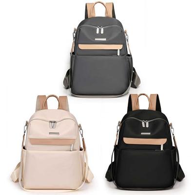 Fashion Backpack Multi-pockets Teenagers Anti-theft Daypack Adjustable Strap Casual Multifunction Knapsack Trendy Nylon Backpack