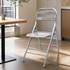 Stainless Steel Folding Chair Portable Seating Long-Lasting for Dining