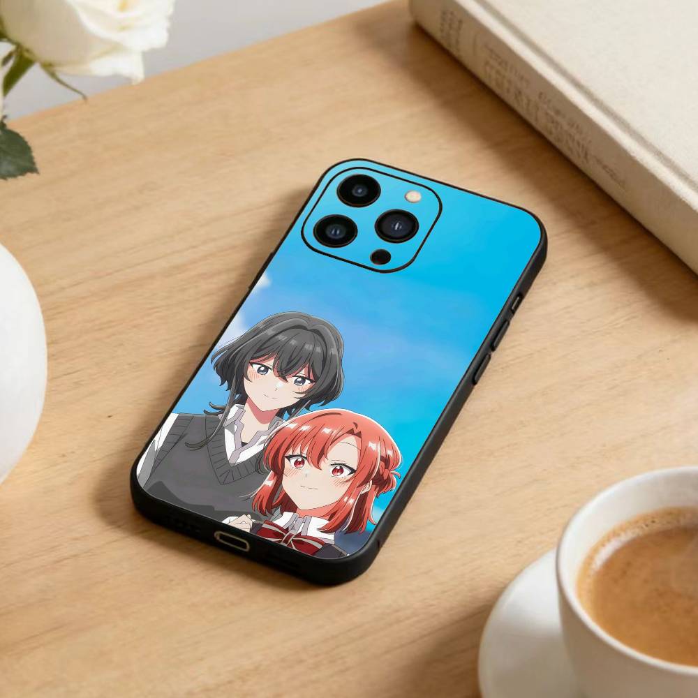 Kino Himari and Asanagi Yori Phone Case For iPhone 16,15,14,13,12,17,Pro Max,Plus Silicone Black Case