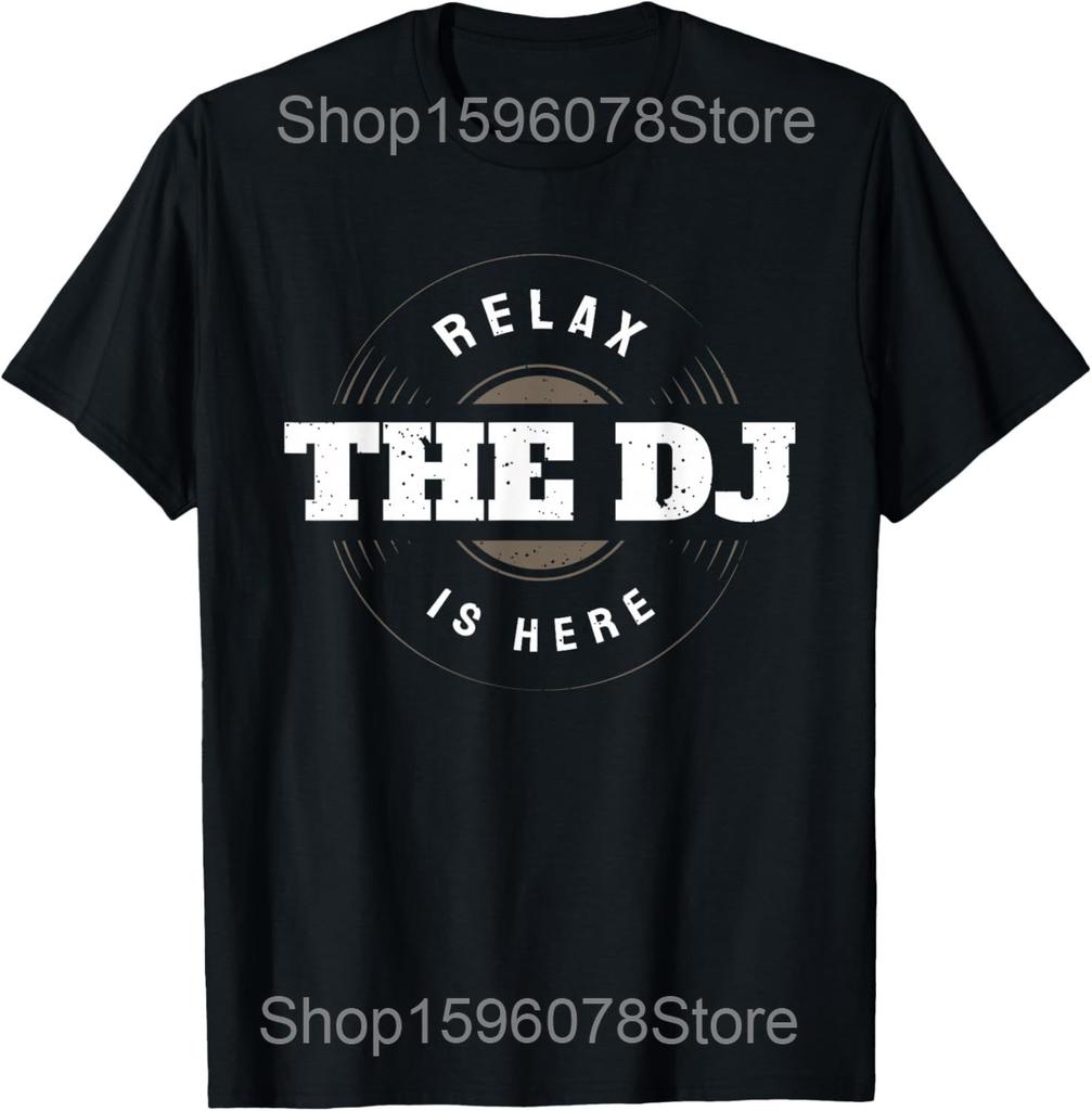 I love DJs Funny Music DJ T Shirts Men Women Pure Cotton Humor Streetwear Tee Shirt Short Sleeve Unisex Loose Clothing