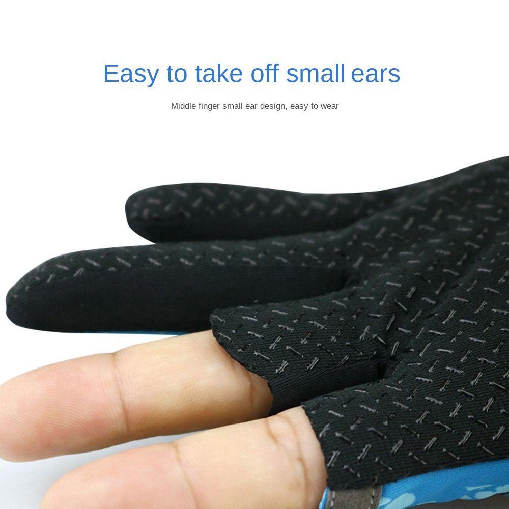Ice Silk Fishing Gloves Breathable 3 Finger Glove New Three Finger Cut Gloves Fish Equipment