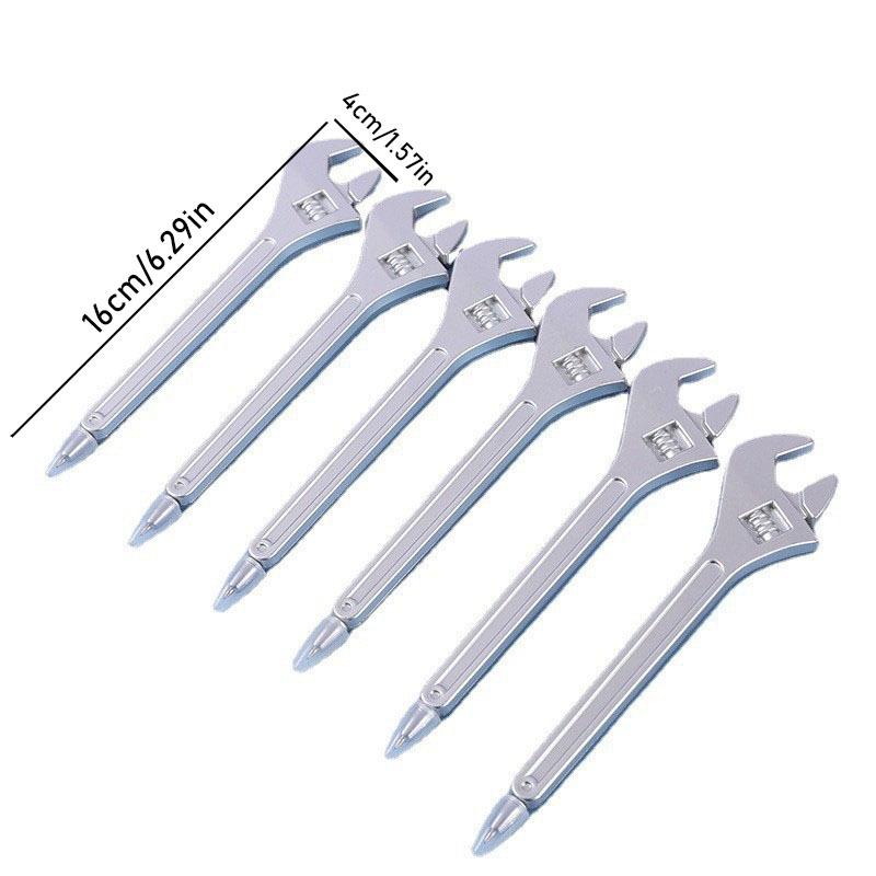 2Pcs Wrench Shape Design Ballpoint Pens Comfortable Grip Smooth Writing Pens Students Creative Stationery Party Gift