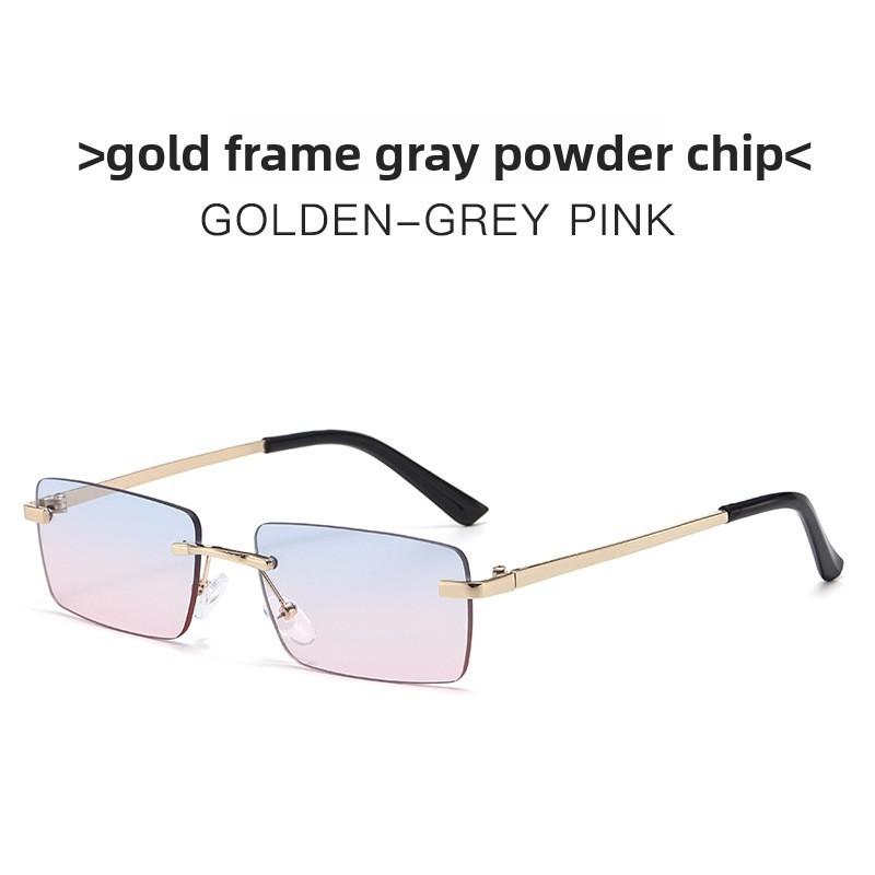 Fashion Unisex Square Frameless Sunglasses With Uv400 Protection For Summer Outings And Parties
