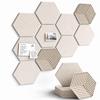 1 Set Durable Polyester Fiber Acoustic Panel Hexagonal Decorative Soundproof Wall Panel Sound Absorbing Board Acoustic Treatment