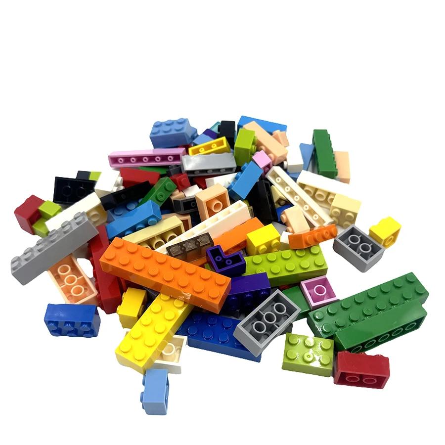 104Pcs Mixed Thick Figure Building Blocks 12 Size 16 Colors MOC Bricks Creative Toys for Children 6-12y