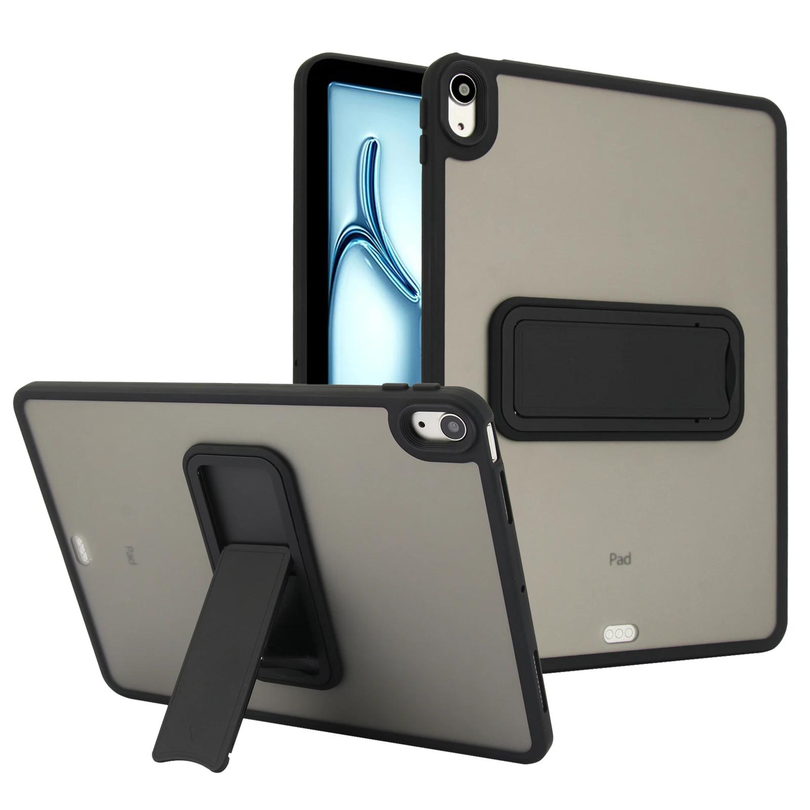 Pour iPad 5e 6e 9.7  7e 8e 9e 10.2  Air 4 Air 5 Air 11 A16 Pro11 10e iPad Por12.9 Air13 Coque Housse Rigide PC+TPU avec Support iPad (A16) 11inch noir