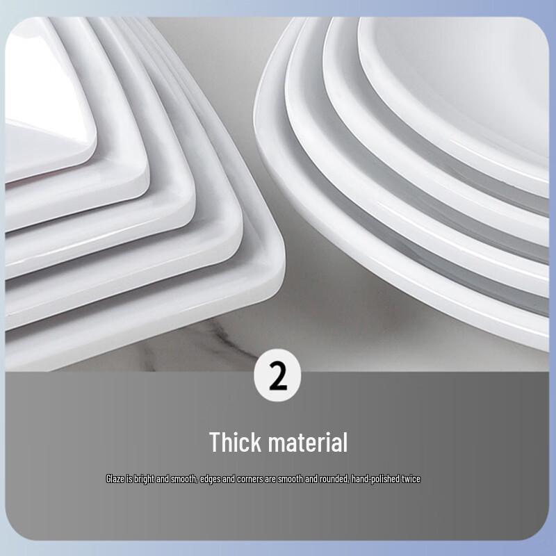 A5 Food Grade Melamine Square Fast Food Plates