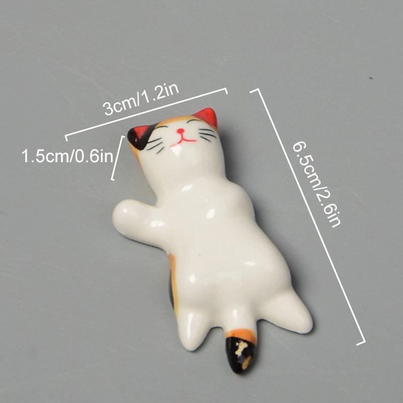 1Pc Chopstick Rest Home Decoration Chopsticks Pillow Hotel Spoon Creative Ceramic Forks Holder Cat Shape