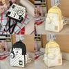Lightweight Girl Backpack With Nylon And Spotted Pattern For Classroom And Commuting