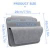 SEAMETAL Car Sun Visor Storage Bag with Glasses Case Luxury Suede Storage Pocket Organizer Card Holder