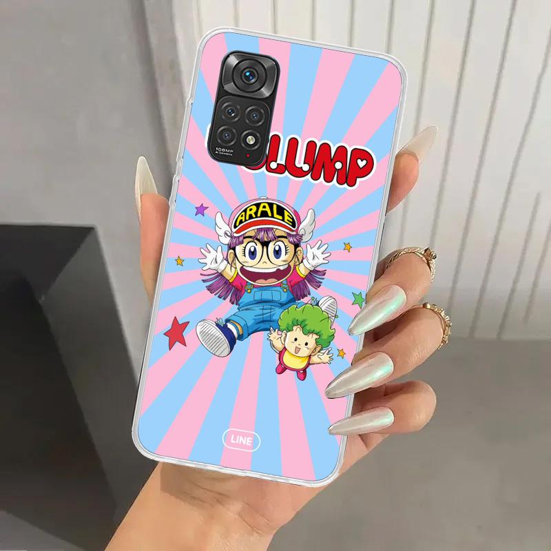 Dr Slump Arale Anime Phone Case for Xiaomi Redmi Note 15 14 14S 13 12S 12 Pro 11S 11 Plus 11T 11E 10S Soft Funda Print Shell Red