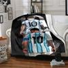 Messi Customize Your Name Blanket Cozy Customizable Blanket Comfortable Versatile for Picnics Livingroom Living Room Nap Ideal for All Seasons