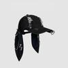 Original Korean Style Rabbit Ear Denim Perforated Baseball Cap for Women Four Seasons Washed Graffiti Hip Hop Duckbill Cap Trend