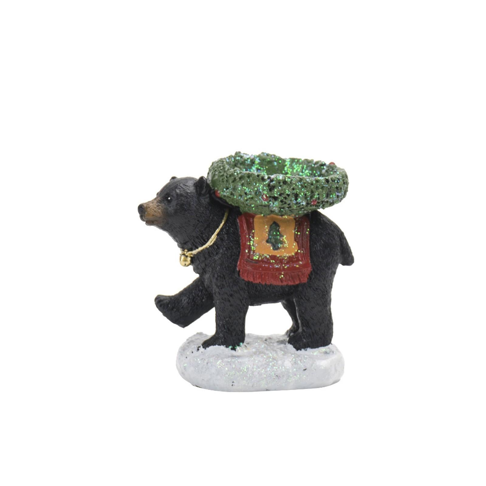 

Подсвечник «Черный медведь», Рождественская подставка для свечей, Настольные смоляные поделки для дома, гостиной. One Size