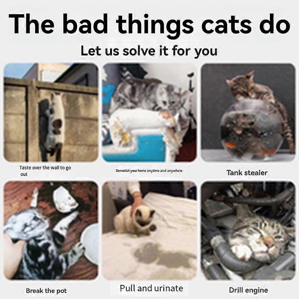 8PCS Cat Repellent Outdoor/Indoor Scat Mat for Cats&Dogs, Clear Cat Deterrent Outdoor Mat Pet Deterrent Mats with Spikes