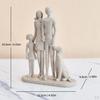 Paar und Hund Skulptur Statue Sammlung Moderne Familienfiguren Heimdeko für Bücherregal Geschenk