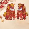 1 Pair 3D Horse Year Door Sticker Flocking Zodiac Horse Windows Decals  Year of The Horse