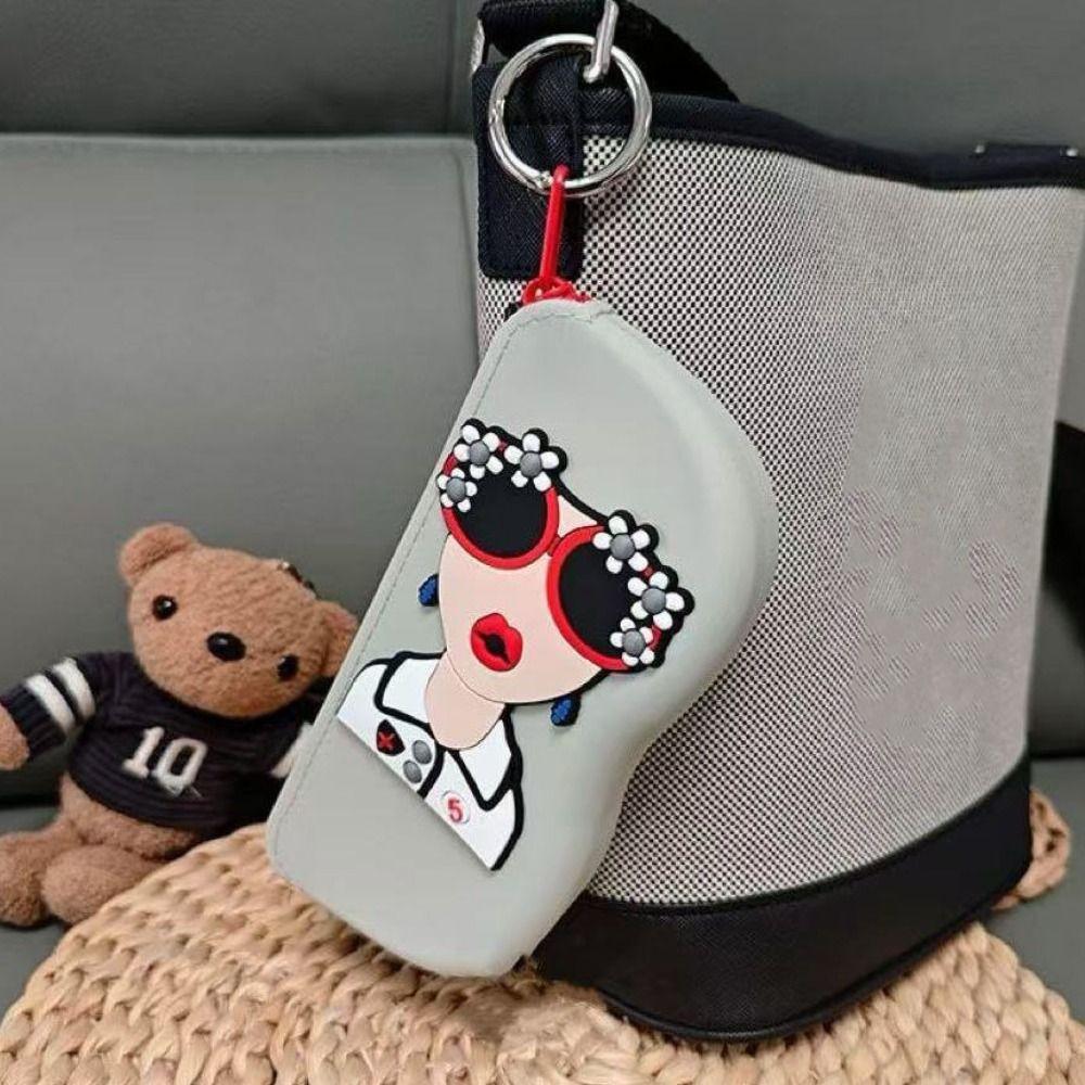 Simple Multifunctional Silicone Eyeglasses Case Dustproof Waterproof Small Items Bag Cartoon Coin Purse Sunglasses Pouch Female