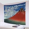Qinunipoto Clear Red Featuring a Landscape of Mount Views of Mount by Katsushika White Retro Japanese Traditional Wall Hanging Multifunctional Stylish