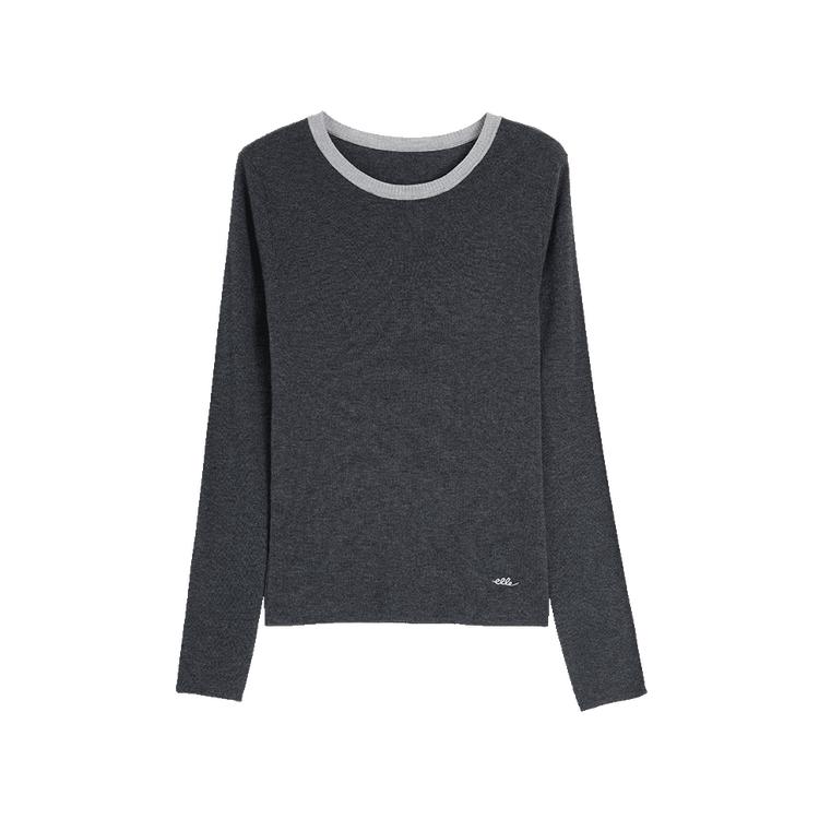 ELLE Color Block Simple Design Comfortable Casual Pullover Sweater Women sweater EM51685