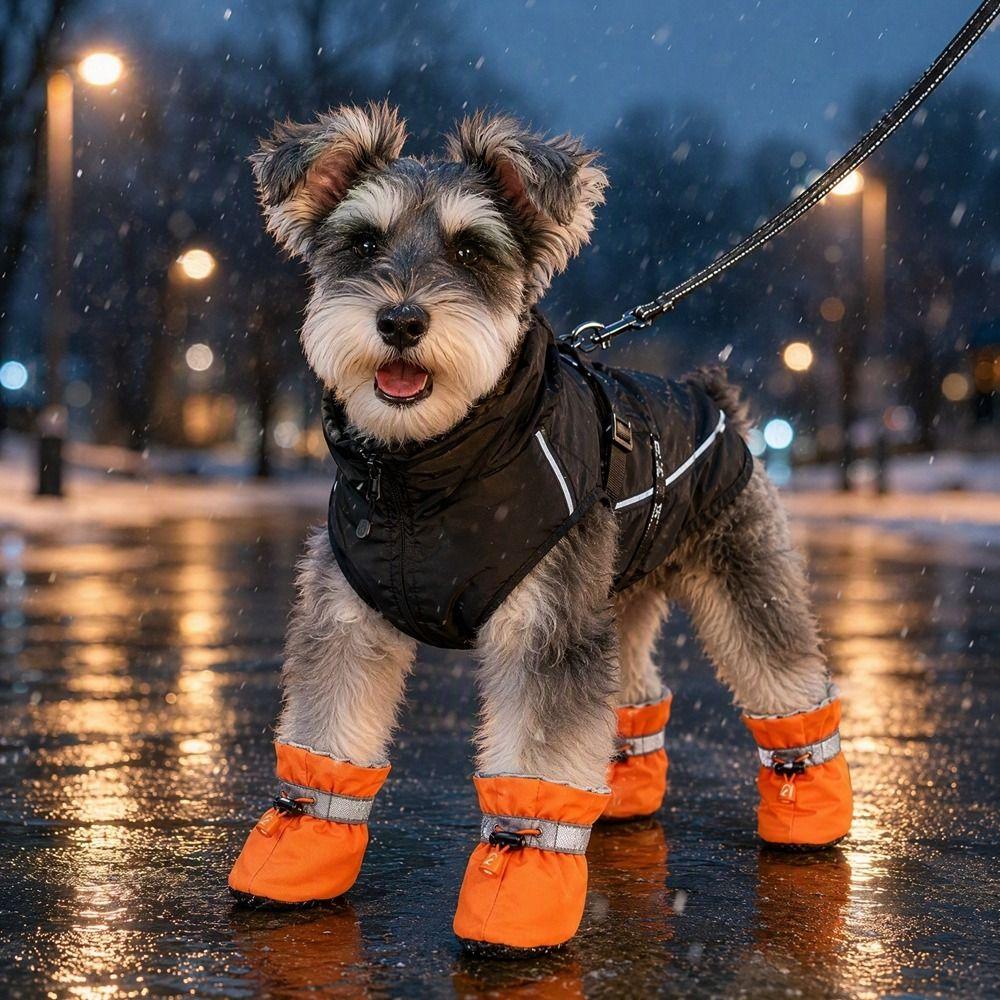 Waterproof Dogs Snow Boots Soft Bottom Dog Rain Boots Fashion Pet Paw Protection  Outdoor Use