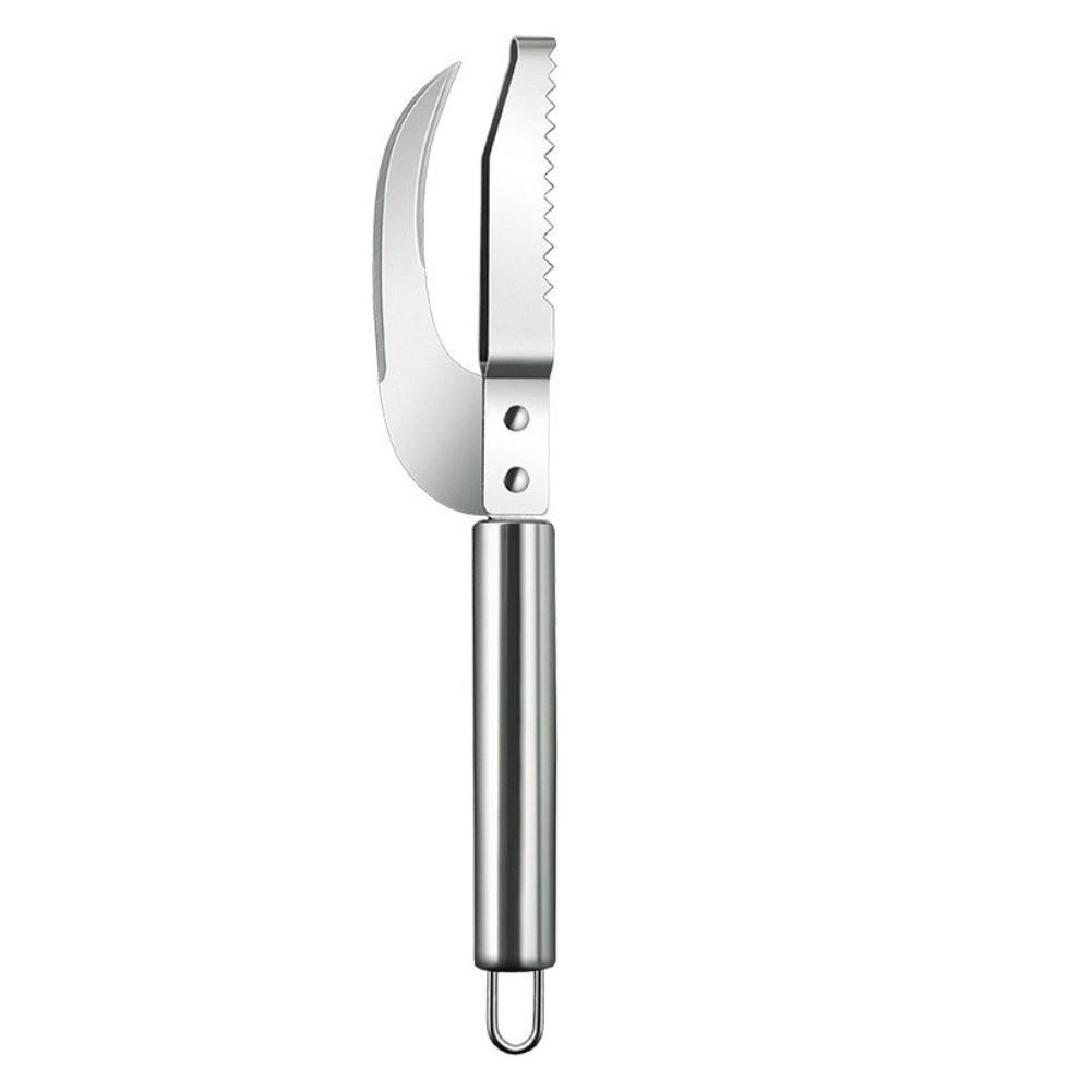 

Portable Stainless Steel Fish Scale Remover Fast Remove Three in One Fish Scale Scraper Efficient Seafood Tools Home Kitchen Use