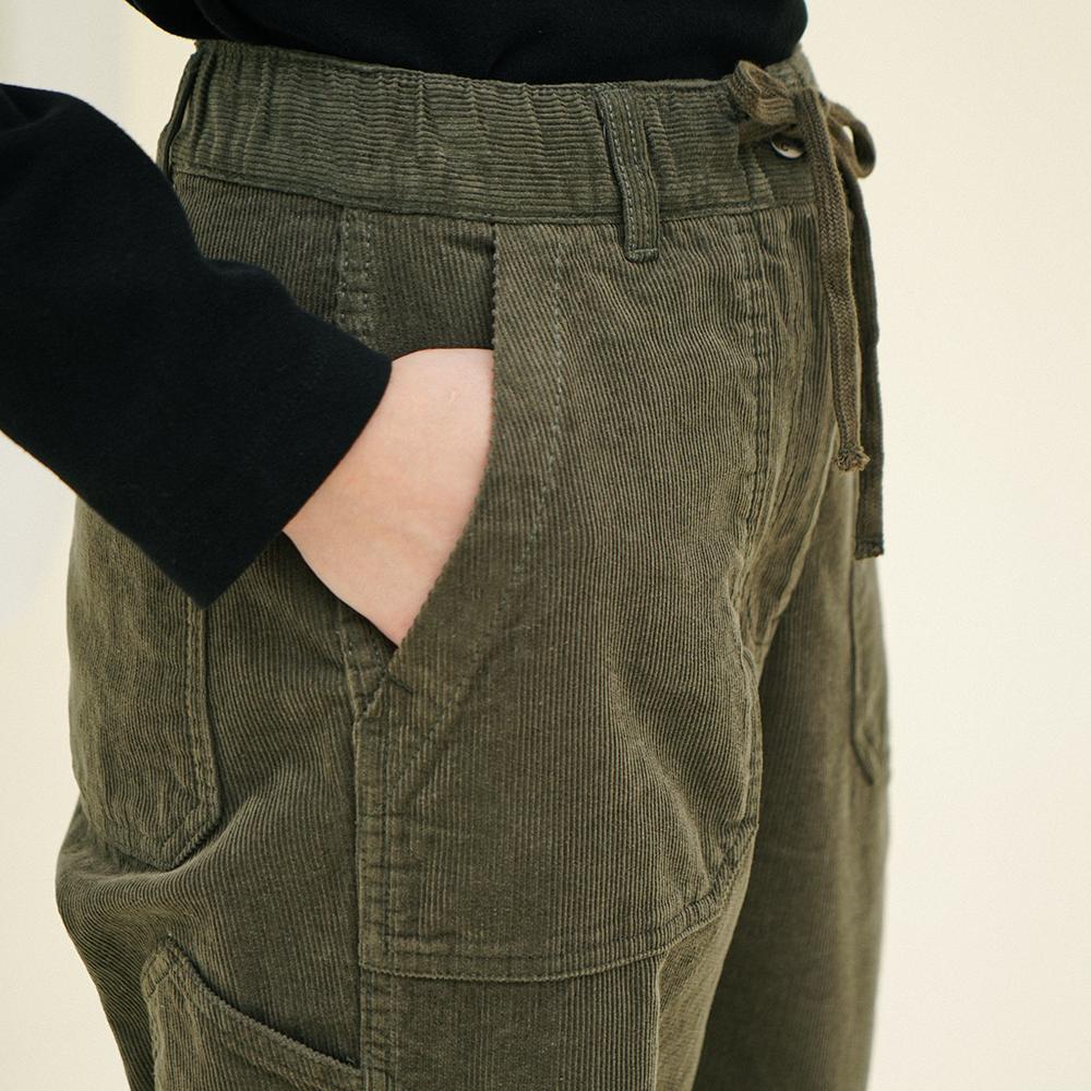 CHIQUITA [Winter 24] Work Pants (Corduroy) Khaki 244505Skh