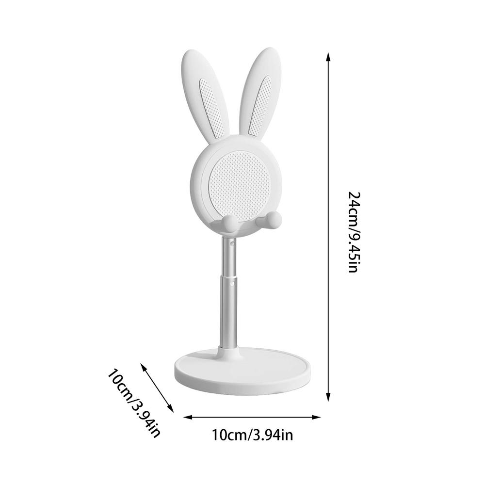 Cartoon Bunny Desktop Mobile Phone Holder Stand Smartphone Tablet Bracket Adjustable Telescopic Lifting Lazy Bracket