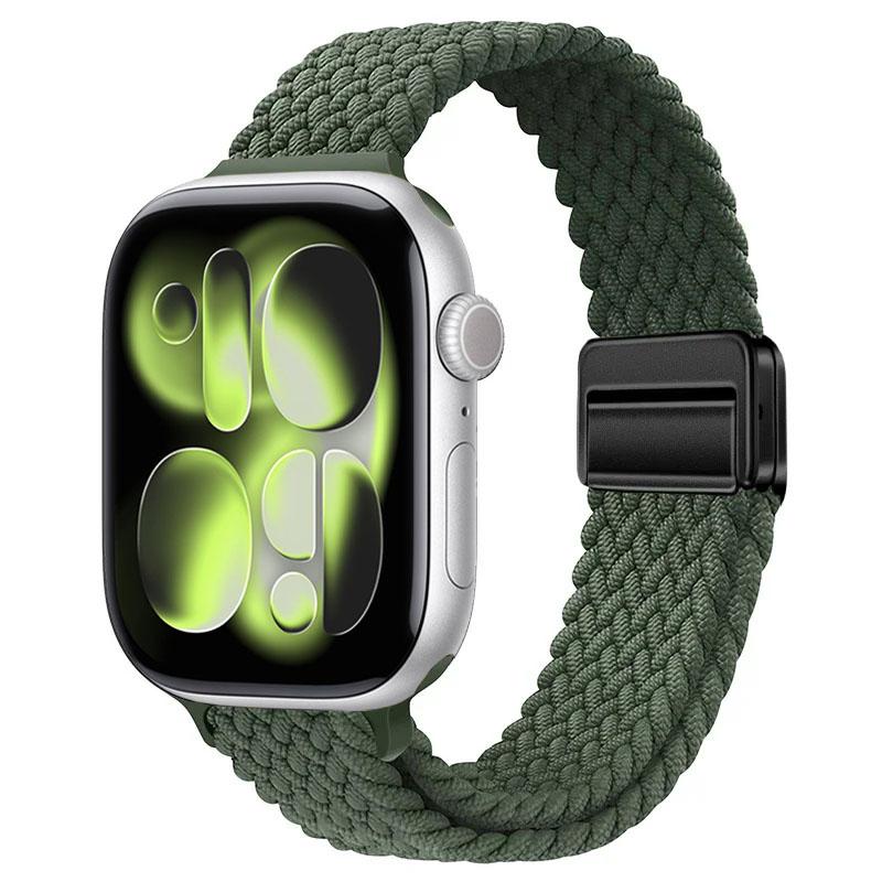 Cinturino intrecciato in nylon per Apple Watch Ultra 3 49mm 11 10 46mm 42mm Braccialetto con fibbia magnetica IWatch 9 8 7 41/45mm 6 5 4 SE 44/40mm