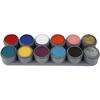 Palette Maquillage Visage et Corps - GRIMAS - 12 Couleurs - 15 ml - Peinture Aquarelle - Résistante à l'Eau